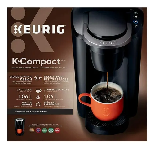 comprar Cafetera Keurig K Compact K Cup 3 Cups Sizes Negra 36 Oz