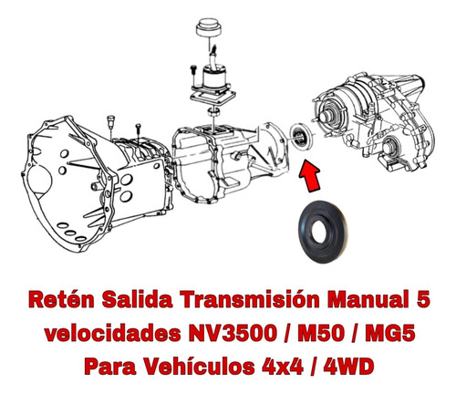 Reten Salida Transmision Manual Gm. Blazer 4x4 1991-2005