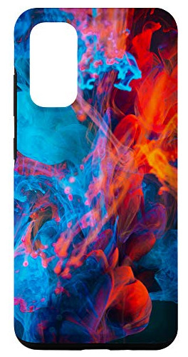 Funda Para Galaxy S20 Fire Ice Azul Rojo Watercolor Explo-02