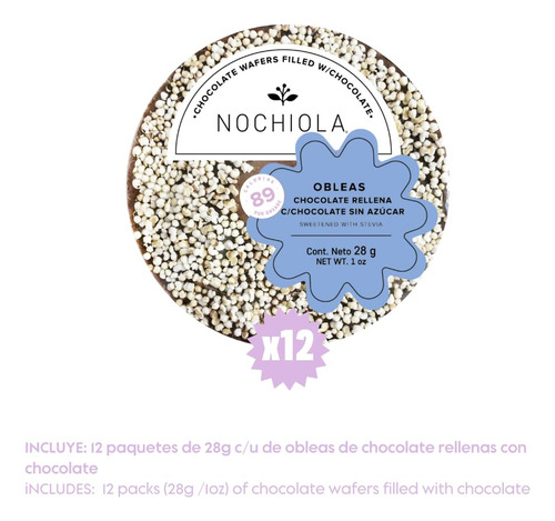 Nochiola Obleas De Chocolate Y Amaranto Rellenas Con Combo D