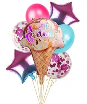 Comprar Globos En Gas Helio Barquillo  Kit X 7 Globos Aluminio 