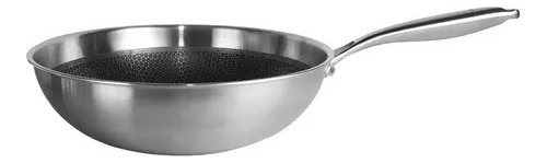 Wok 30 Cm Hudson Acero Inoxidable Profesional Induccion 