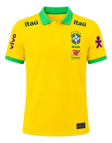 Camisa Brasil Masculina Versão Retrô Comemorativa