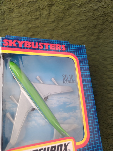 Avión Sb-10 Boeing 747 'jumbo' Air, Matchbox Skybuster 1:64 Verde (Usado)