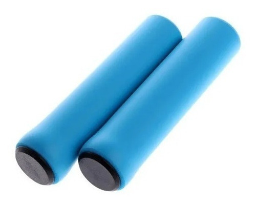 Manopla Para Bicicleta Mtb Leve Light Cores Tsw De Silicone Cor Azul-celeste