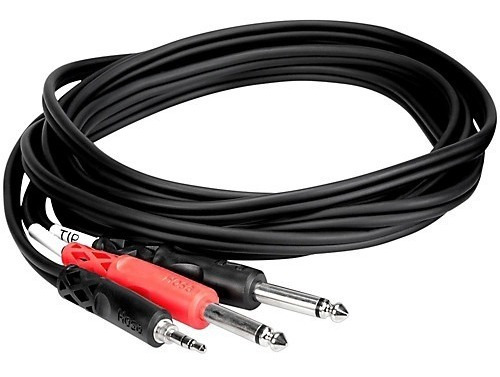 Hosa Stereo Y-cable Mini Male - 2 1/4 Mono 90cm