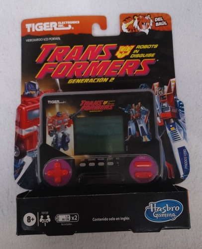 Transformers Juego Video Lcd Portátil Retro Tiger Electronic