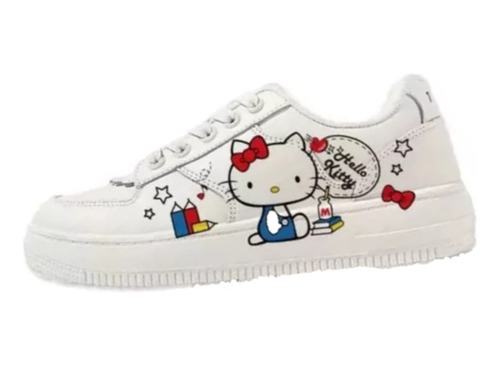 Tenis De Dibujos Animados Para Mujer, Zapatos De Hello Kitty