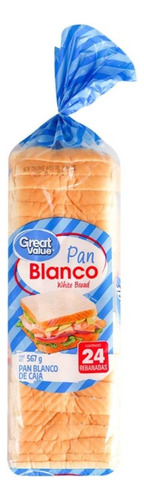 5 Pzas Nuevo Pan Blanco Great Value 567 G