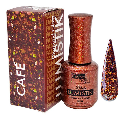 Gel Lumistik Diamond Glam 15ml , Color A , Fantasy Color Lumistik Cafe