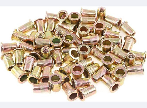 100pcs Tuercas Remachadas Hilo M6 Verticales De Acero Inox