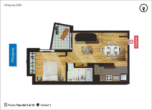 Imagen 11 de 12 de Paraguay 2200 - Departamento En Venta 1 Dormitorio En Rosario
