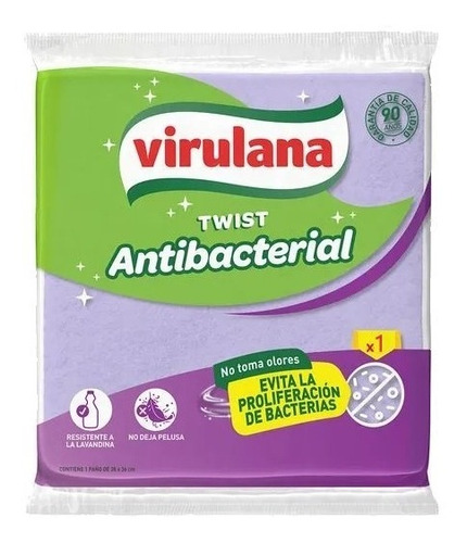 Paño Limpieza Multiuso Antibacterial Sin Olor No Pelusa Resi Color Celeste