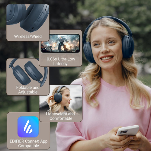 Auriculares Edifier V80 Hybrid Anc Bluetooth 45 H De Reprodu