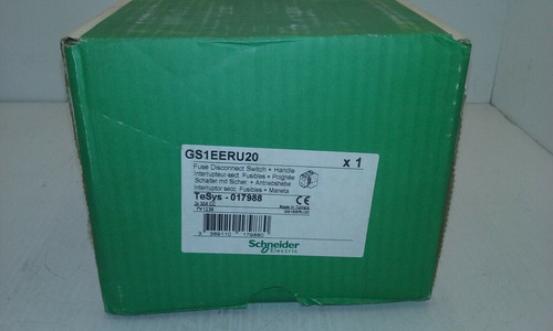 Schneider Electric Gs1eeu20 Tesys-017988 Fuse Disconnect S