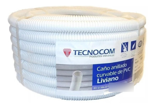 Caño Corrugado Normalizado De Pvc 1  Tecnocom Por E631