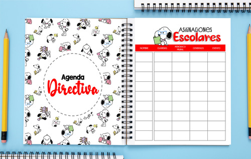 Agenda Directivos 2025-2026 Snoppy Mod. 1 Medio Oficio Beige Directivo Snoopy Mod. 1 2026