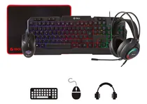 Comprar Kit 4 En 1 Teros Te-4063n Teclado Mouse Headset Mouse Pad Color del mouse Negro Color del teclado Negro