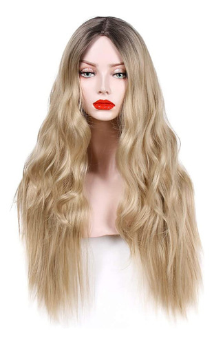 O Conjunto Feminino Y Wig Gold Curl Wavy Curl Pode Ser Endir