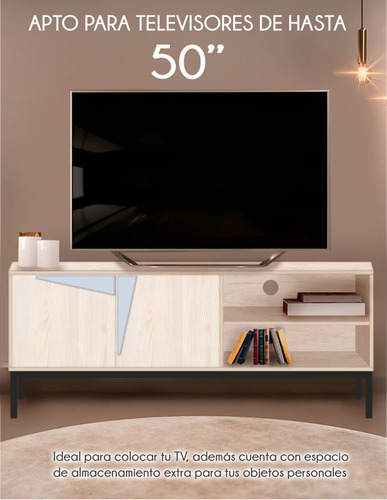 Red Velvet Mueble Para Tv Moderno, Color Madera Clara Color Blanco