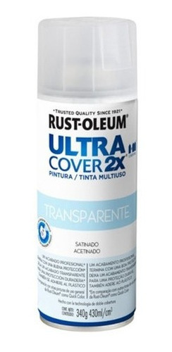 Spray Aerosol Ultra Cover 2x Transparente Satin. Rust Oleum