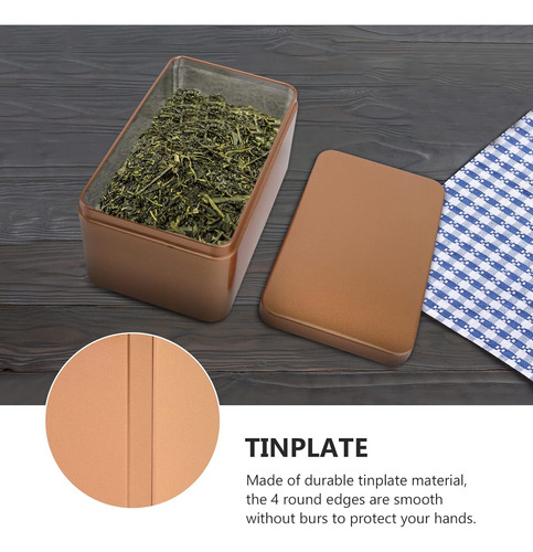 Contenedor De Lata Rectangular Caja De Lata Vacía, Con...