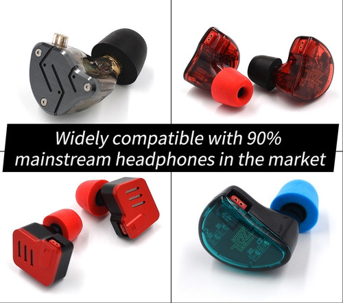 Imagen 7 de 8 de Kz Memory Foam Eartips Almohadillas Audifonos Gomas Puntas
