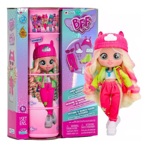 Cry Babies Bff Hannah - Muñeca De Moda Con Mas De 8 Sorpres