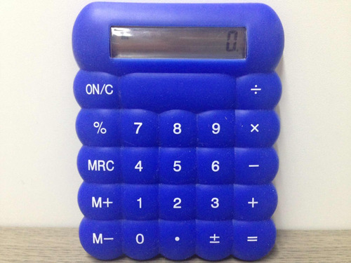 Hermosa Calculadora Forro Y Teclado De Goma 8 Dígitos