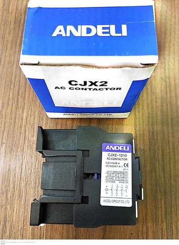 Contactor De 12amp Modelo Cjx2-d1210 Bobina 110v Andeli