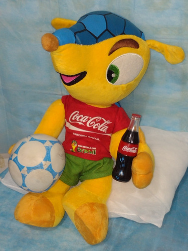Boneco Pelúcia Fuleco Coca Cola Copa 2014  42 Cm