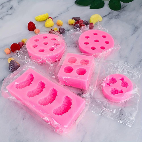 Alta Calidad 5 Moldes Para Fondant Con Forma De Fruta, 3d,