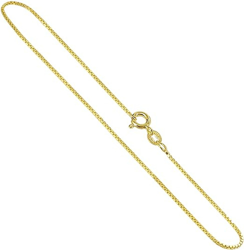 14k Gold Over Italian Sterling Silver Vermeil 1mm Box Chain