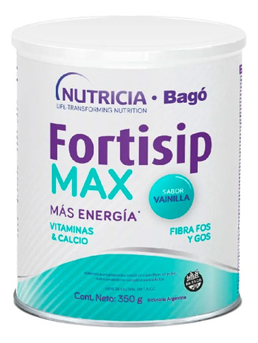 Fortisip Suplemento Alimenticio Max Vainilla Lata 350gr