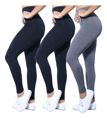 Kit 3 Calças Legging Cintura Alta #top #impedivel #promoção