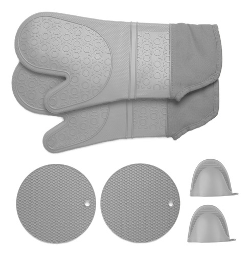 Guantes De Silicona Grises, Aislantes, Espesos, Barbacoa, Mi
