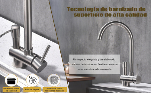 El Grifo De La Cocina Con Jabón Líquido Puede Girar 360 ° Y