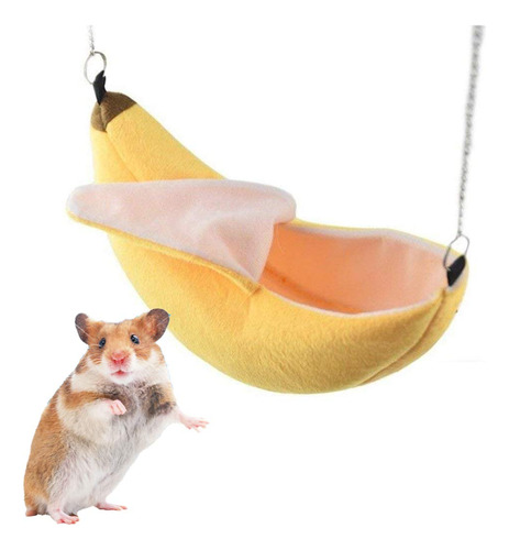 Ismarten Hamster Banana Cama Hamaca Cama Pequena Animal Cam