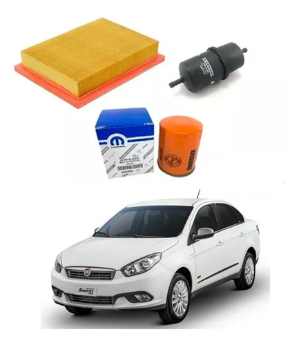Kit Filtros Fiat Gran Siena 1.4 Evo Aceite Aire Combustible