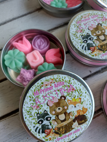 20 Latas Personalizadas Con 7 Jabones