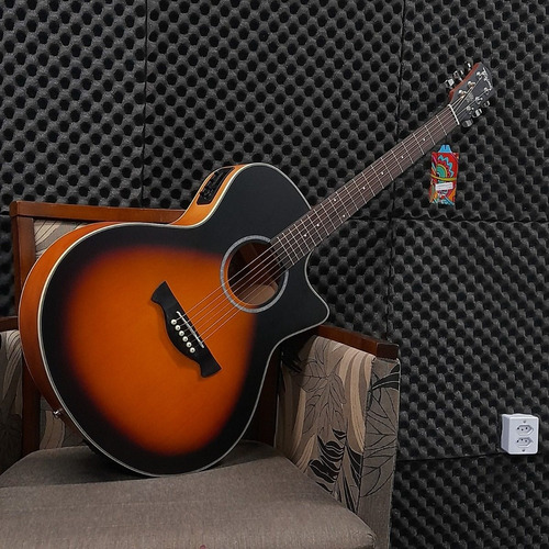 Imagem 5 de 10 de Violao Tagima Eletroacustico Tw-29 Dsb Medio Jumbo Woodstock