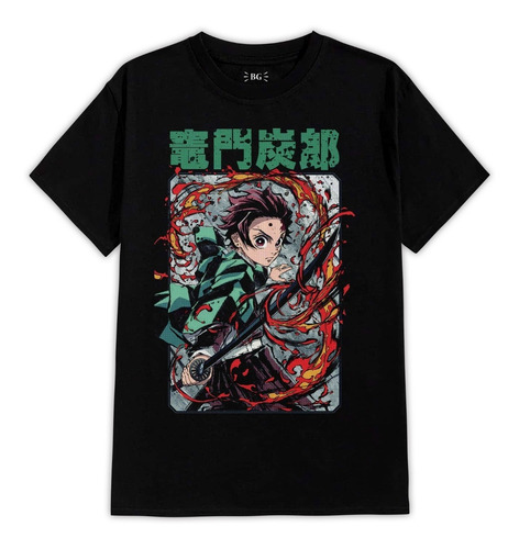 Demon Slayer Tanjiro Kamado Polera Dtf Niño Y Adulto