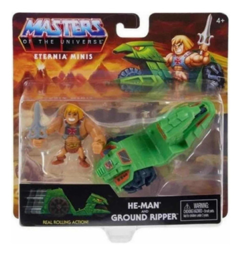 Set Figuras He-man And Ground Ripper Eternia Minis 692k