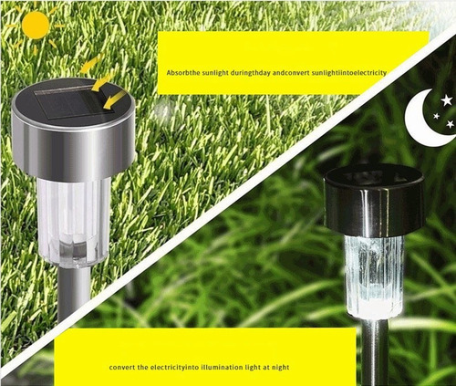 Imagen 4 de 10 de Lámpara Luz Solar Jardín Decoración Impermeables 10pc