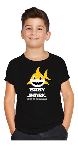 Polera Par Estampada Baby Shark + Daddy Shark