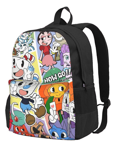 Cuphead Game Mochila Escolar De Moda For Niños Comp