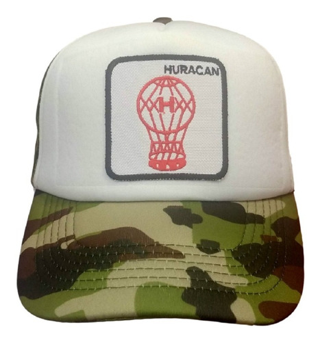 Gorra Trucker Escudo Bordado Huracán Camuflado