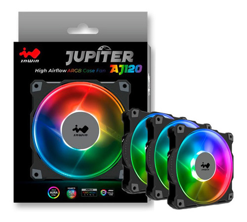 Paquete 3 Ventiladores Rgb Inwin Jupiter