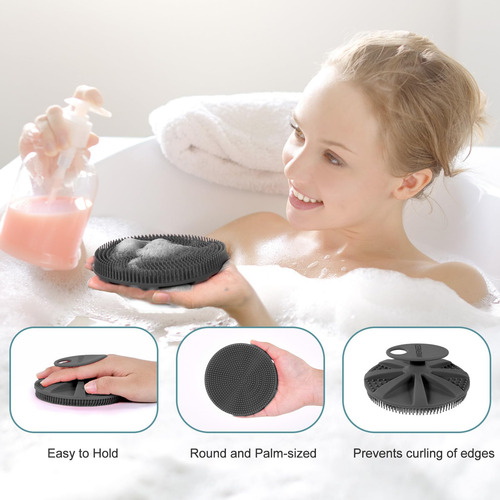 Cepillo De Ducha De Silicona Body Scrubber Innerneed Black