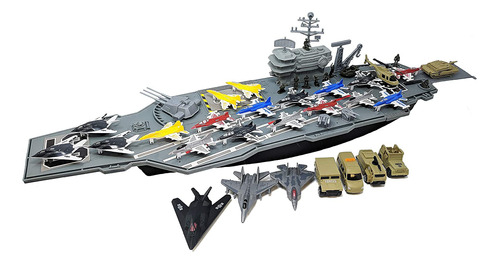 Toy Essentials Carrier De Aviones De 33 Pulgadas Con Soldado